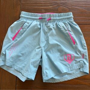 Baseball Lifestyle 101 Pro Series Youth Medium Shorts (Cotton Candy Blue)